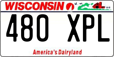 WI license plate 480XPL