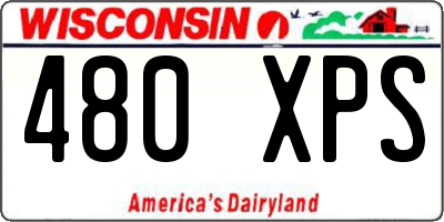 WI license plate 480XPS