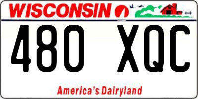 WI license plate 480XQC