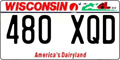 WI license plate 480XQD