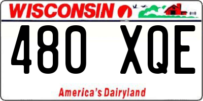 WI license plate 480XQE