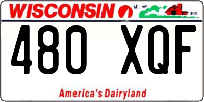 WI license plate 480XQF