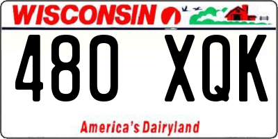 WI license plate 480XQK