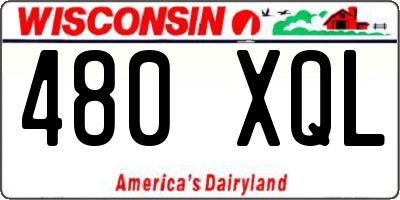 WI license plate 480XQL