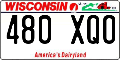 WI license plate 480XQO