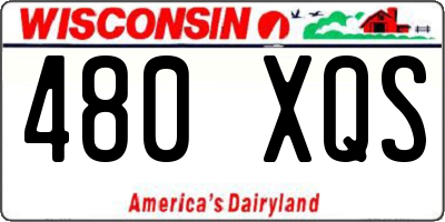 WI license plate 480XQS