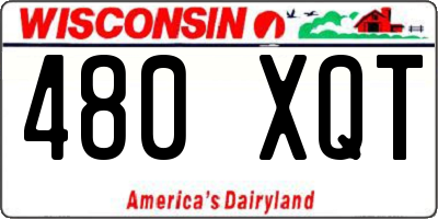 WI license plate 480XQT