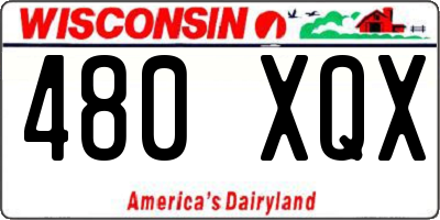 WI license plate 480XQX