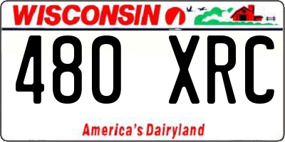 WI license plate 480XRC