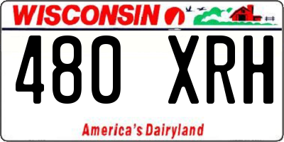 WI license plate 480XRH