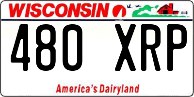 WI license plate 480XRP