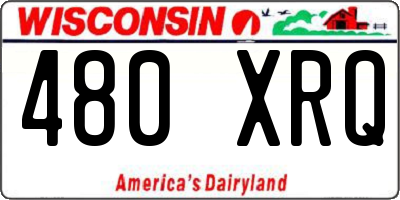 WI license plate 480XRQ