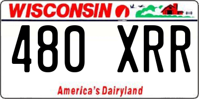 WI license plate 480XRR
