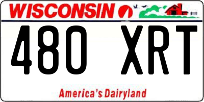 WI license plate 480XRT