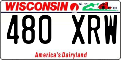 WI license plate 480XRW