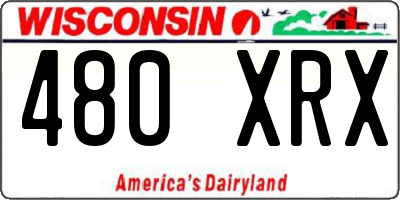 WI license plate 480XRX