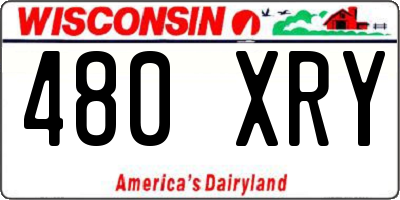 WI license plate 480XRY