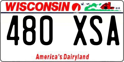 WI license plate 480XSA