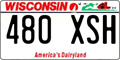 WI license plate 480XSH