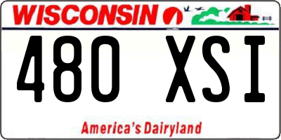 WI license plate 480XSI