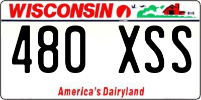 WI license plate 480XSS