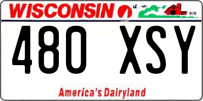 WI license plate 480XSY