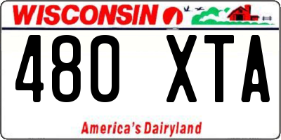 WI license plate 480XTA