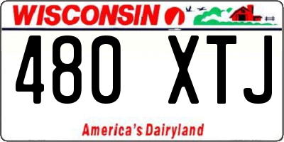 WI license plate 480XTJ