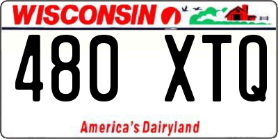 WI license plate 480XTQ