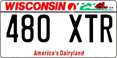 WI license plate 480XTR