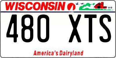 WI license plate 480XTS
