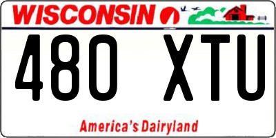 WI license plate 480XTU