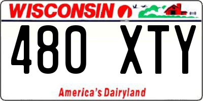 WI license plate 480XTY