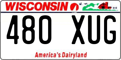 WI license plate 480XUG