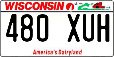 WI license plate 480XUH
