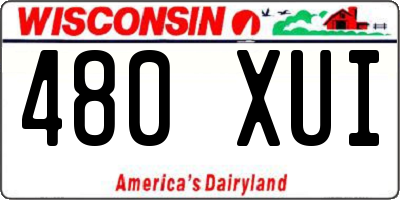 WI license plate 480XUI