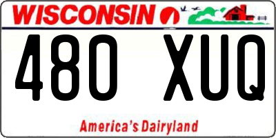 WI license plate 480XUQ
