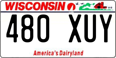 WI license plate 480XUY