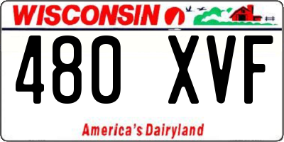 WI license plate 480XVF