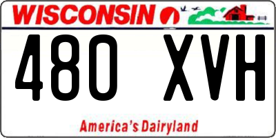 WI license plate 480XVH