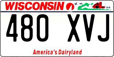 WI license plate 480XVJ