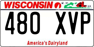 WI license plate 480XVP