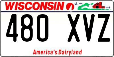 WI license plate 480XVZ
