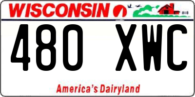 WI license plate 480XWC