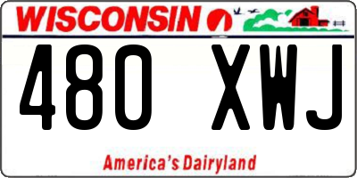 WI license plate 480XWJ