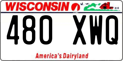 WI license plate 480XWQ