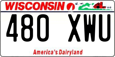 WI license plate 480XWU