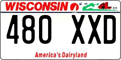 WI license plate 480XXD