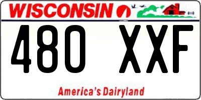 WI license plate 480XXF