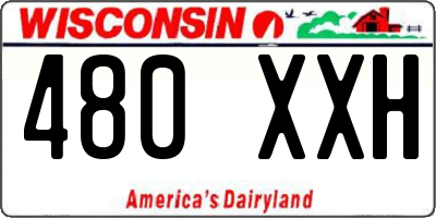 WI license plate 480XXH